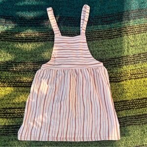 Rylee + Cru White Dress with Rust Stripes